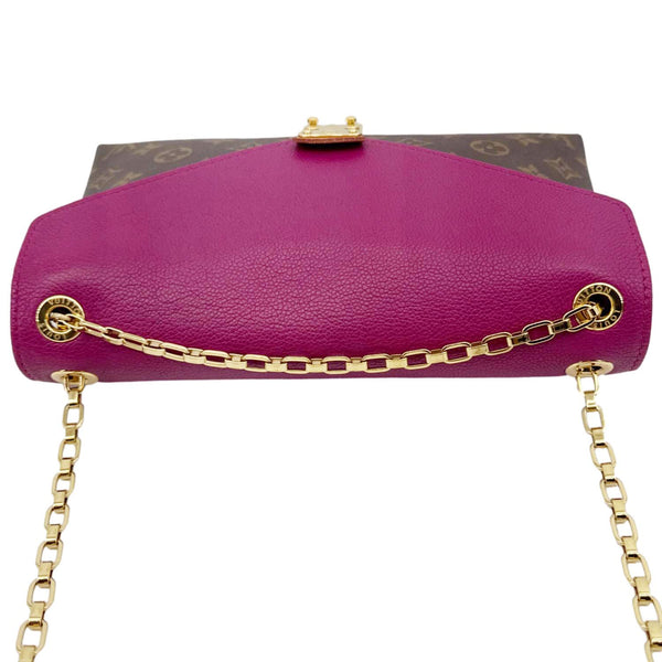 Louis Vuitton LOUIS VUITTON Pallas Chain Monogram Canvas Crossbody Bag Aurore