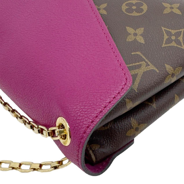 Louis Vuitton LOUIS VUITTON Pallas Chain Monogram Canvas Crossbody Bag Aurore