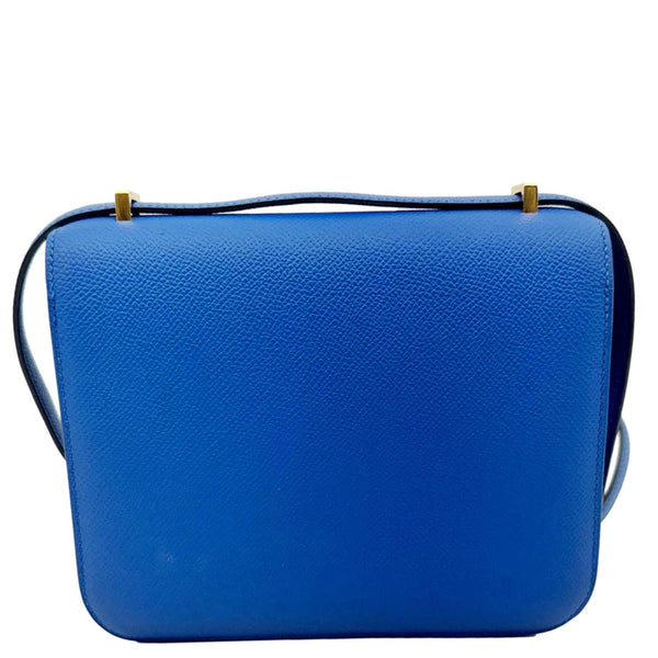 HERMES Constance 18 Bleu Leather Crossbody Bag Blue