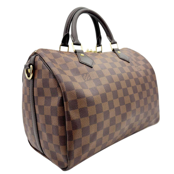 LOUIS VUITTON Speedy 30 Bandouliere Damier Ebene Shoulder Bag Brown