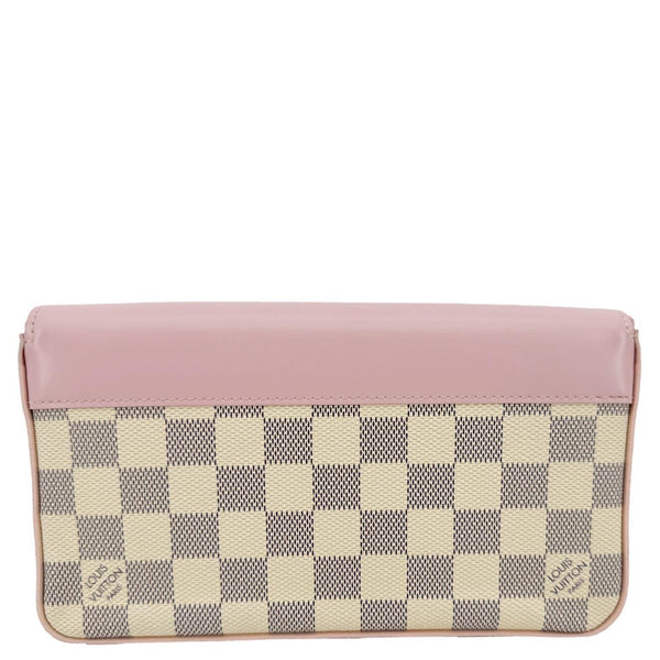 LOUIS VUITTON Felicie Pochette Damier Azur Calfskin Crossbody Bag Eau De Rose