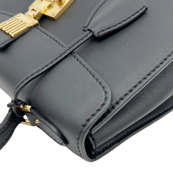 CHRISTIAN DIOR Dior Addict Leather Top Handle Crossbody Bag Black