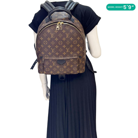 LOUIS VUITTON Palm Springs MM Monogram Canvas Backpack Brown