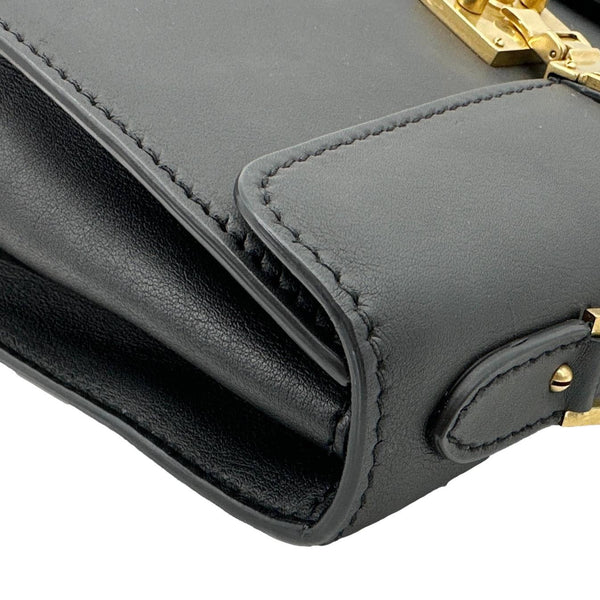 CHRISTIAN DIOR Dior Addict Leather Top Handle Crossbody Bag Black