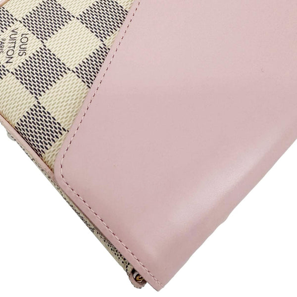 LOUIS VUITTON Felicie Pochette Damier Azur Calfskin Crossbody Bag Eau De Rose