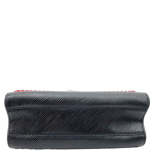 LOUIS VUITTON Twist MM Epi Leather Blooming Flowers Chain Crossbody Bag Black