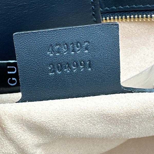 GUCCI Padlock Medium GG Supreme Monogram Bees Canvas Shoulder Bag Beige 479197