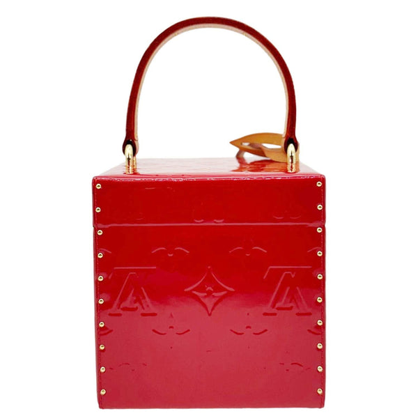 Louis Vuitton Bleecker Box Monogram Vernis Leather Shoulder Bag Red