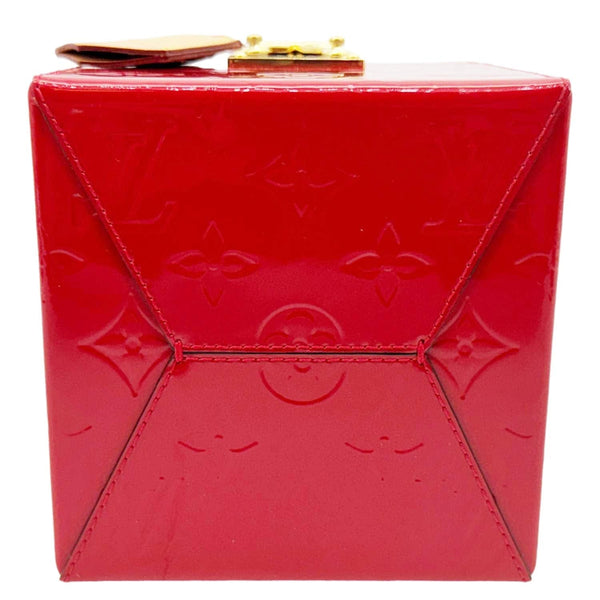 Louis Vuitton Bleecker Box Monogram Vernis Leather Shoulder Bag Red