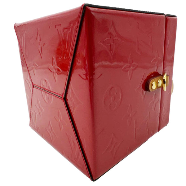 Louis Vuitton Bleecker Box Monogram Vernis Leather Shoulder Bag Red