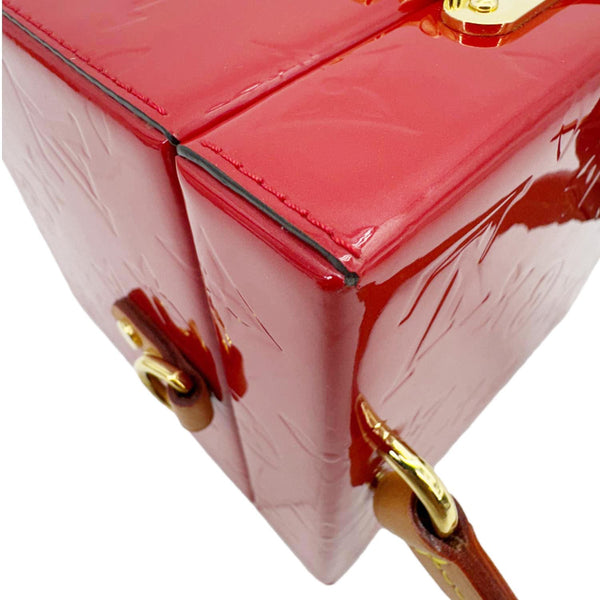 Louis Vuitton Bleecker Box Monogram Vernis Leather Shoulder Bag Red
