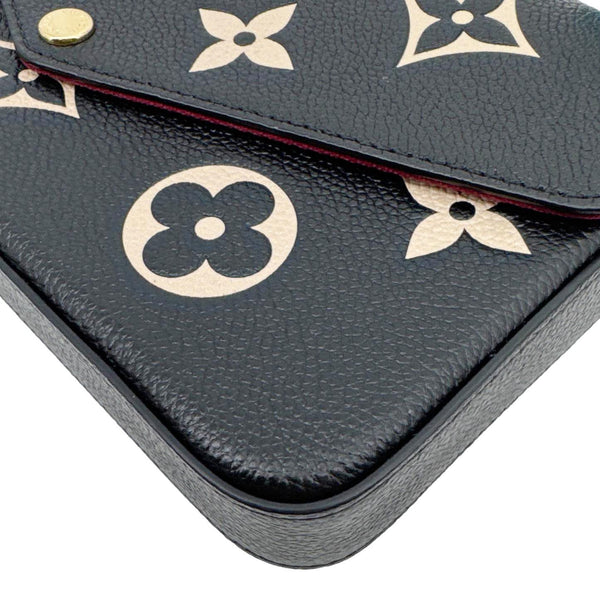 LOUIS VUITTON Felicie Pochette Monogram Empreinte Crossbody Bag Black