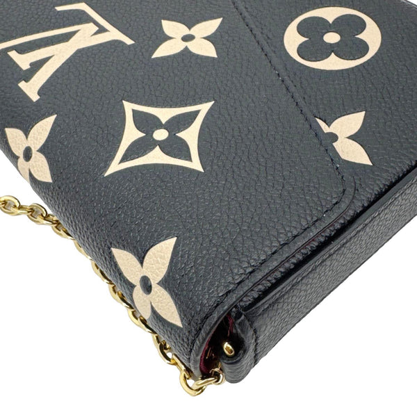 LOUIS VUITTON Felicie Pochette Monogram Empreinte Crossbody Bag Black