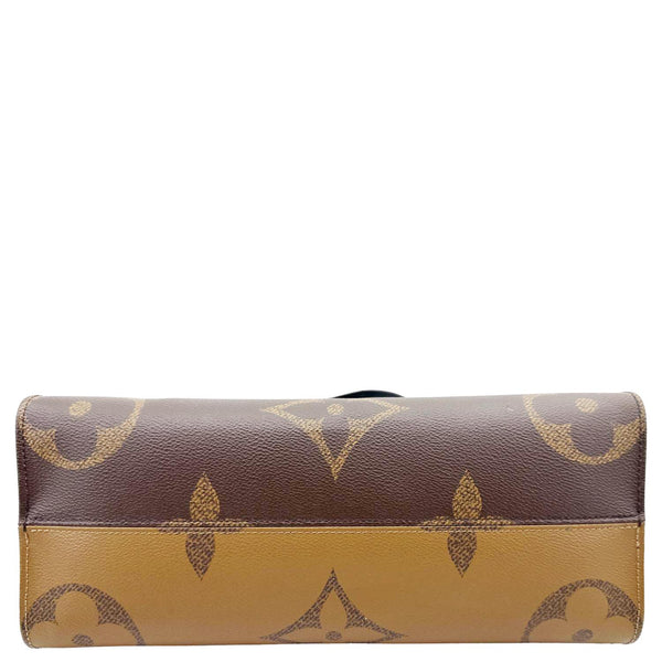 LOUIS VUITTON Onthego MM Giant Monogram Reverse Canvas Tote Bag Brown