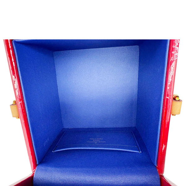 Louis Vuitton Bleecker Box Monogram Vernis Leather Shoulder Bag Red