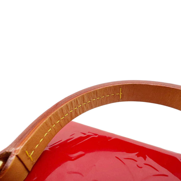 Louis Vuitton Bleecker Box Monogram Vernis Leather Shoulder Bag Red