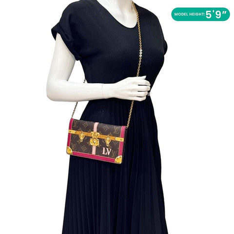 LOUIS VUITTON Summer Trunks Pochette Weekend Monogram Canvas Shoulder Bag Brown