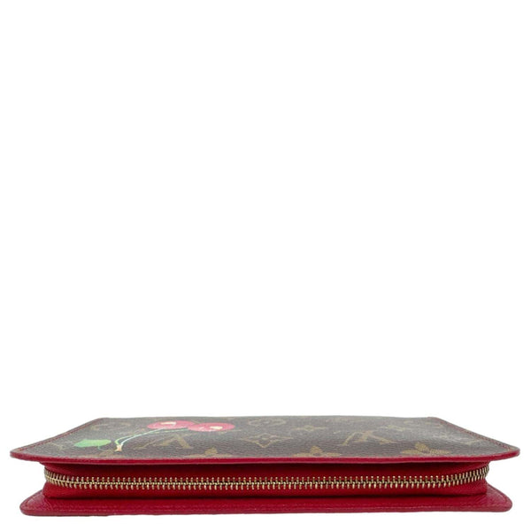 LOUIS VUITTON Monogram Cerises Zippy Wallet Brown