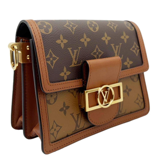 LOUIS VUITTON Dauphine Monogram Reverse Canvas Shoulder Bag Brown
