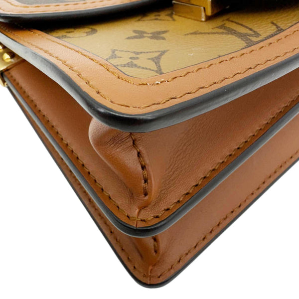 LOUIS VUITTON Dauphine Monogram Reverse Canvas Shoulder Bag Brown