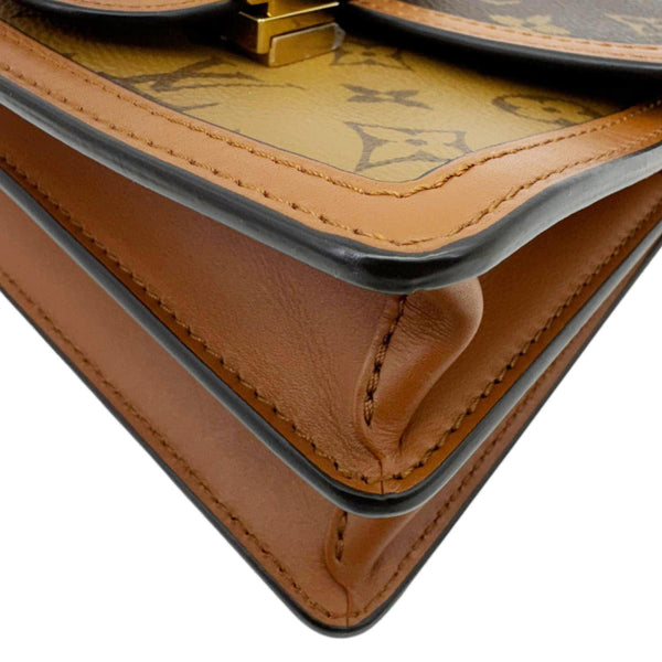 LOUIS VUITTON Dauphine Monogram Reverse Canvas Shoulder Bag Brown