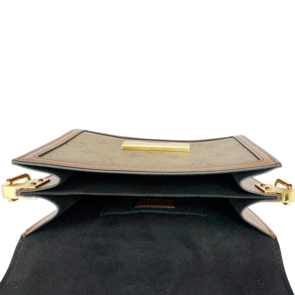 LOUIS VUITTON Dauphine Monogram Reverse Canvas Shoulder Bag Brown