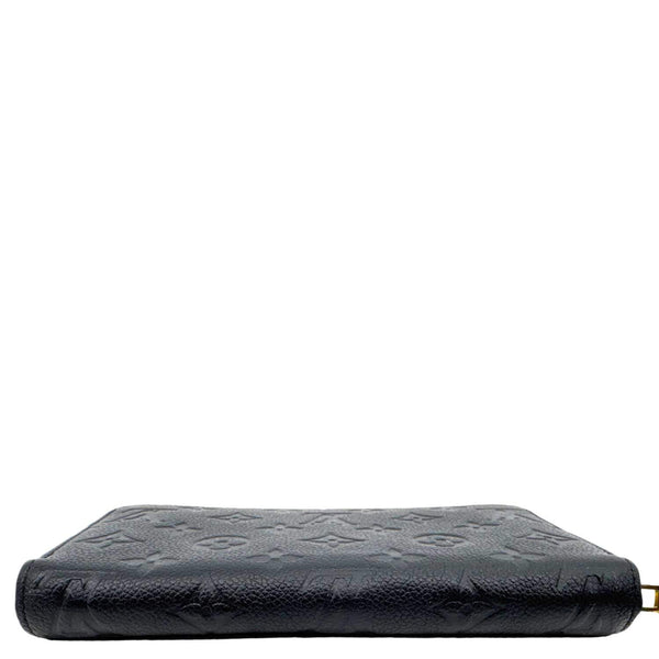 LOUIS VUITTON Zippy Grained Monogram Empreinte Leather Wallet Black