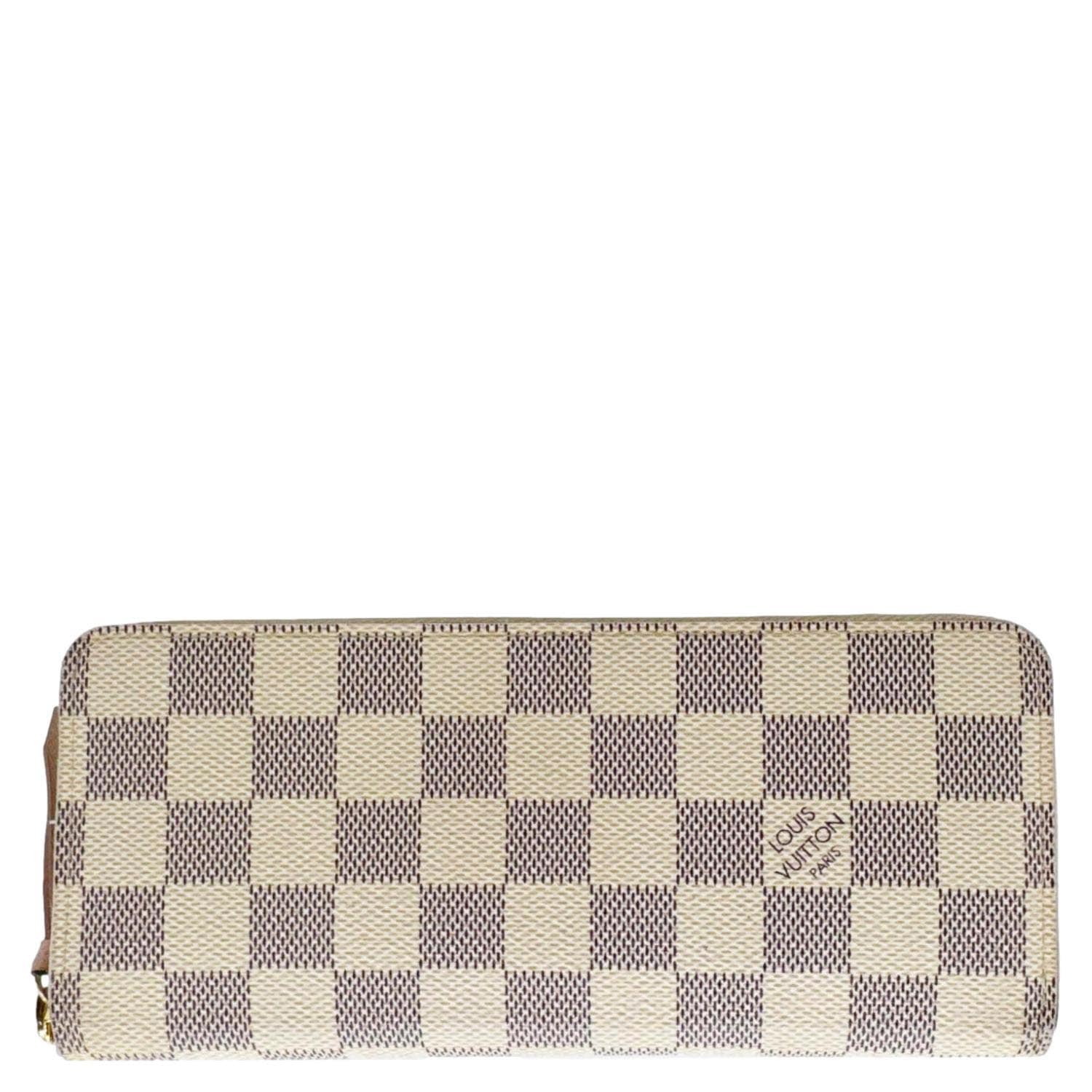 LOUIS VUITTON Damier Azur Zippy Wallet Rose Ballerine