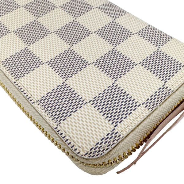 LOUIS VUITTON Damier Azur Zippy Wallet Rose Ballerine