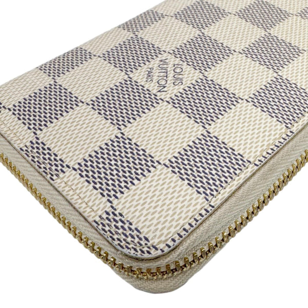 LOUIS VUITTON Damier Azur Zippy Wallet Rose Ballerine