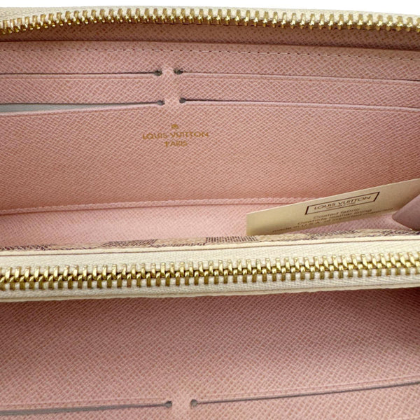 LOUIS VUITTON Damier Azur Zippy Wallet Rose Ballerine