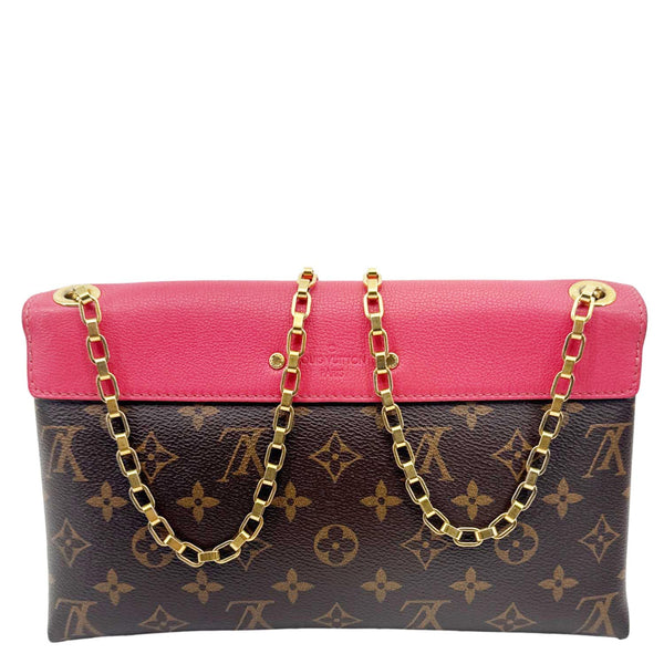 LOUIS VUITTON Pallas Chain Monogram Canvas Crossbody Bag Cherry