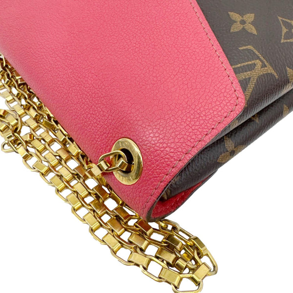LOUIS VUITTON Pallas Chain Monogram Canvas Crossbody Bag Cherry