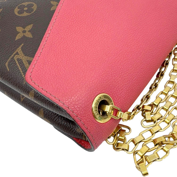 LOUIS VUITTON Pallas Chain Monogram Canvas Crossbody Bag Cherry
