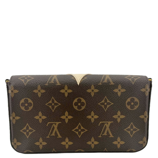 LOUIS VUITTON Felicie Pochette Lovely Birds Monogram Canvas Crossbody Bag Brown