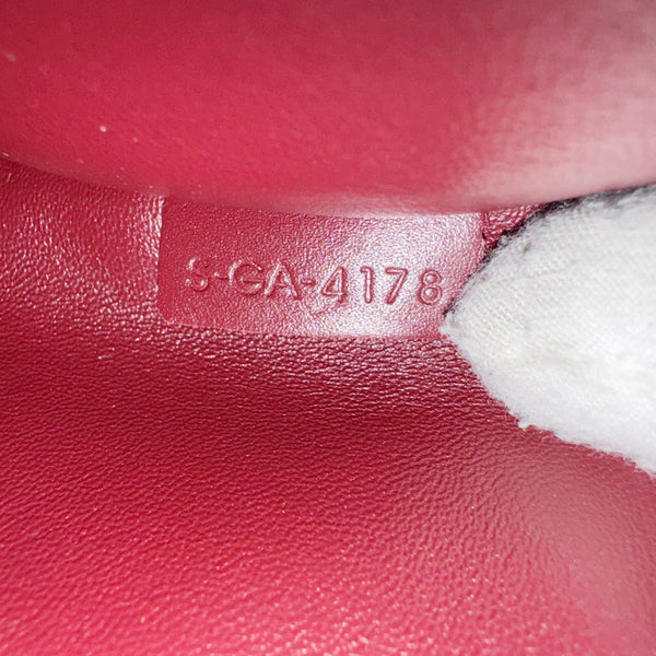 CELINE 16 Small Satinated Leather Top Handle Shoulder Bag Burgundy