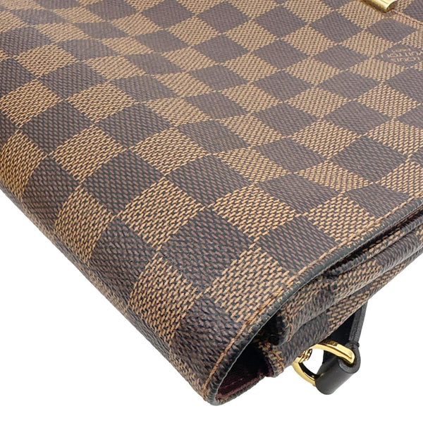 LOUIS VUITTON Hoxton GM Damier Ebene Crossbody Bag Brown