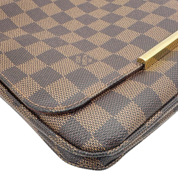 LOUIS VUITTON Hoxton GM Damier Ebene Crossbody Bag Brown