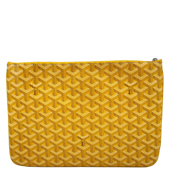 GOYARD Senat MM Canvas Zip Pouch Yellow