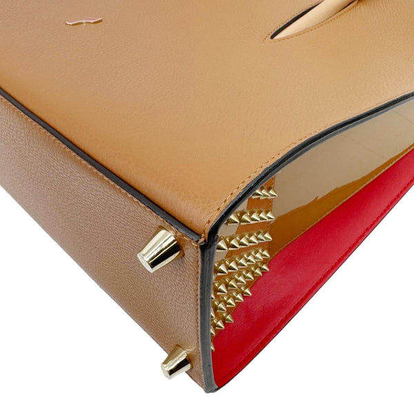 CHRISTIAN LOUBOUTIN Paloma Large Leather Tote Bag Brown