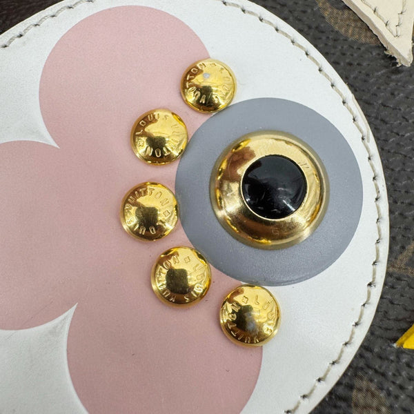 LOUIS VUITTON Felicie Pochette Lovely Birds Monogram Canvas Crossbody Bag Brown