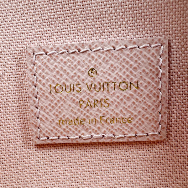 LOUIS VUITTON Felicie Pochette Lovely Birds Monogram Canvas Crossbody Bag Brown