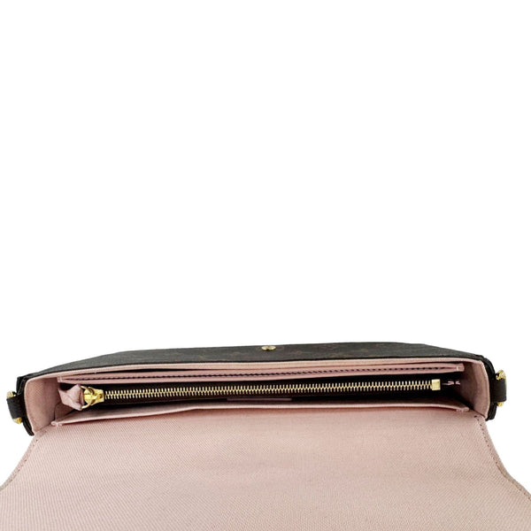 LOUIS VUITTON Felicie Pochette Lovely Birds Monogram Canvas Crossbody Bag Brown