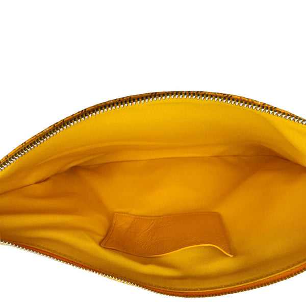 GOYARD Senat MM Canvas Zip Pouch Yellow
