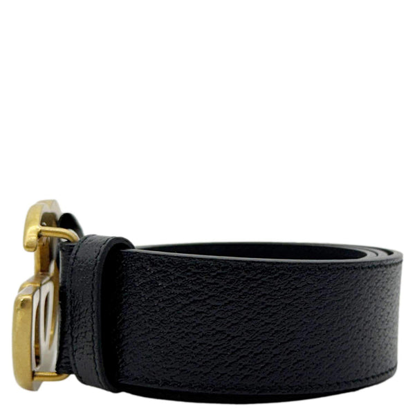 GUCCI Double G buckle Marmont Reversible Leather Belt Black 406831 Size 85.34