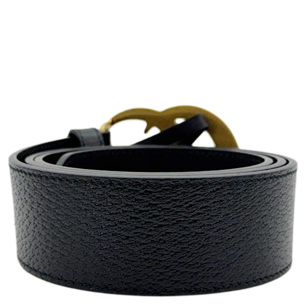 GUCCI Double G buckle Marmont Reversible Leather Belt Black 406831 Size 85.34