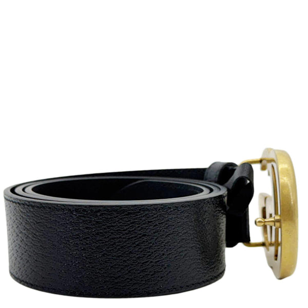 GUCCI Double G buckle Marmont Reversible Leather Belt Black 406831 Size 85.34