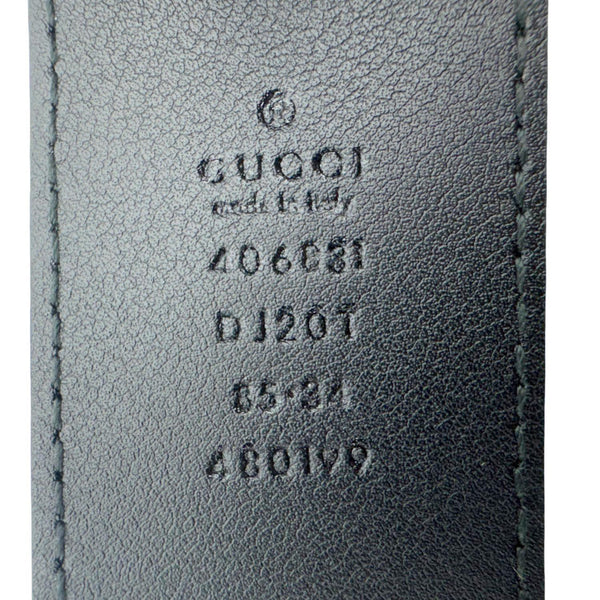 GUCCI Double G buckle Marmont Reversible Leather Belt Black 406831 Size 85.34