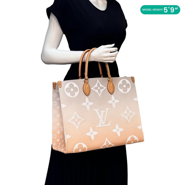 LOUIS VUITTON Onthego GM By The Pool Canvas Tote Bag Brume