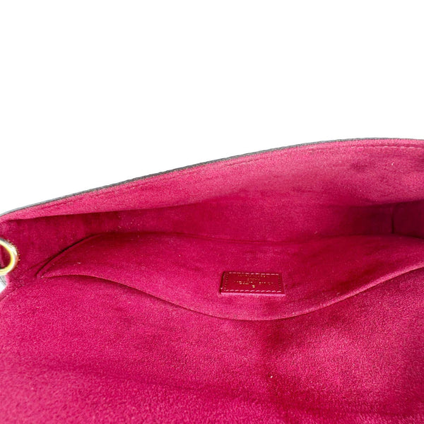 LOUIS VUITTON Felicie Pochette Monogram Canvas Crossbody Bag Brown